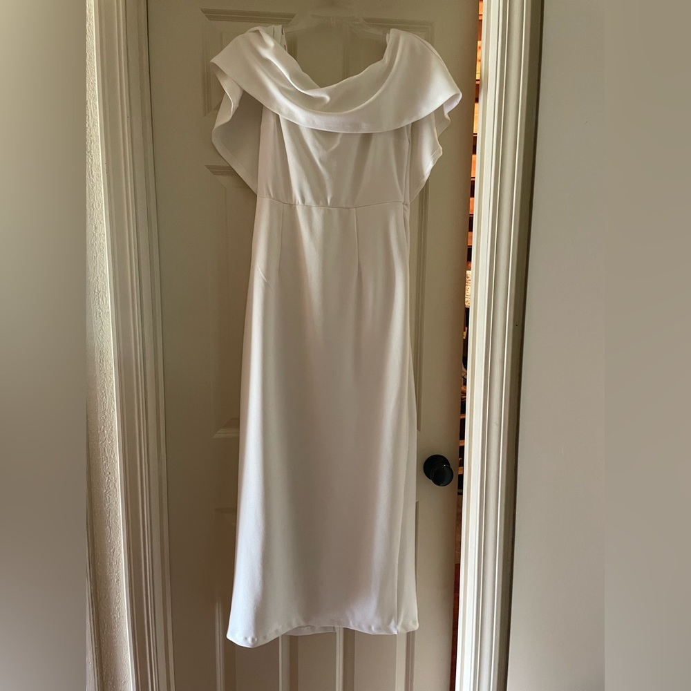 Off the shoulder white dress